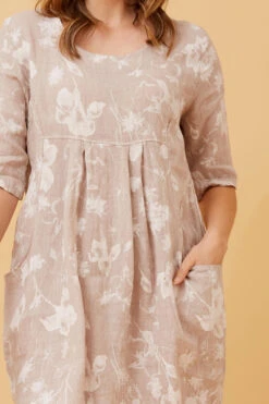 PISA LINEN FLORAL SHORT DRESS -Female Clothing Store 92ce6b4630d81e73381fd5883cfea152