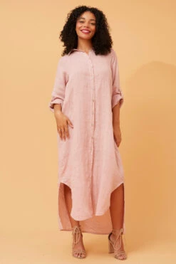 KIMMY BUTTON FRONT LINEN SHIRT DRESS -Female Clothing Store 92eafc620d687dfaf6ed2ecce35d2637