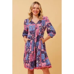 ARRAN PATCHWORK FLORAL BOHO DRESS -Female Clothing Store 94e547dad4541154298269e779ecf676