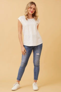 SHELLY FOIL PRINT SHELL TOP -Female Clothing Store 962f2274a52d125e18afaabc6c288295