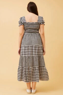 ASHTON GINGHAM TIERED MAXI DRESS -Female Clothing Store 995318fb81927f966130068a643de9a7