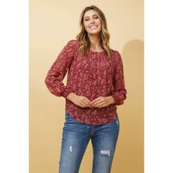 BREE PAISLEY PRINT BLOUSE -Female Clothing Store 9b3219f3e5665c480266e2ce5752cfc6