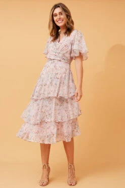 WINDSOR FLORAL RUFFLE LAYERED DRESS -Female Clothing Store 9b6a95e961327ceb363ff43464a80434