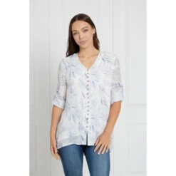 LEAF PRINT BUTTON FRONT TOP 22 LEAF PRINT BUTTON FRONT TOP -Female Clothing Store 9bd706259d1f79f11797d29359d683b1