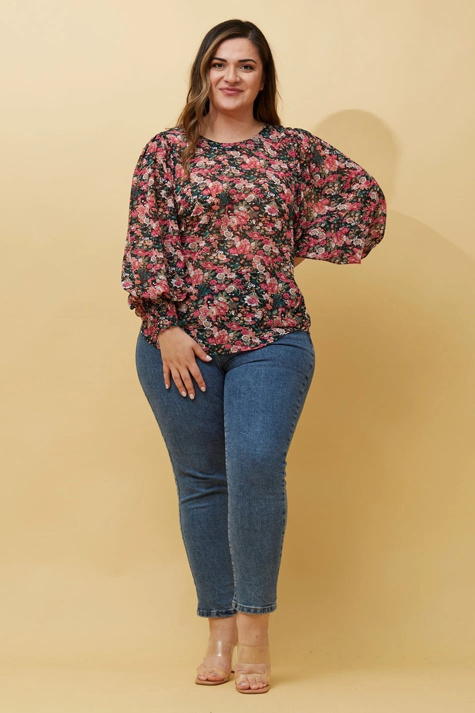 CLASSIC FLORAL BALLOON SLEEVE BLOUSE - Image 5