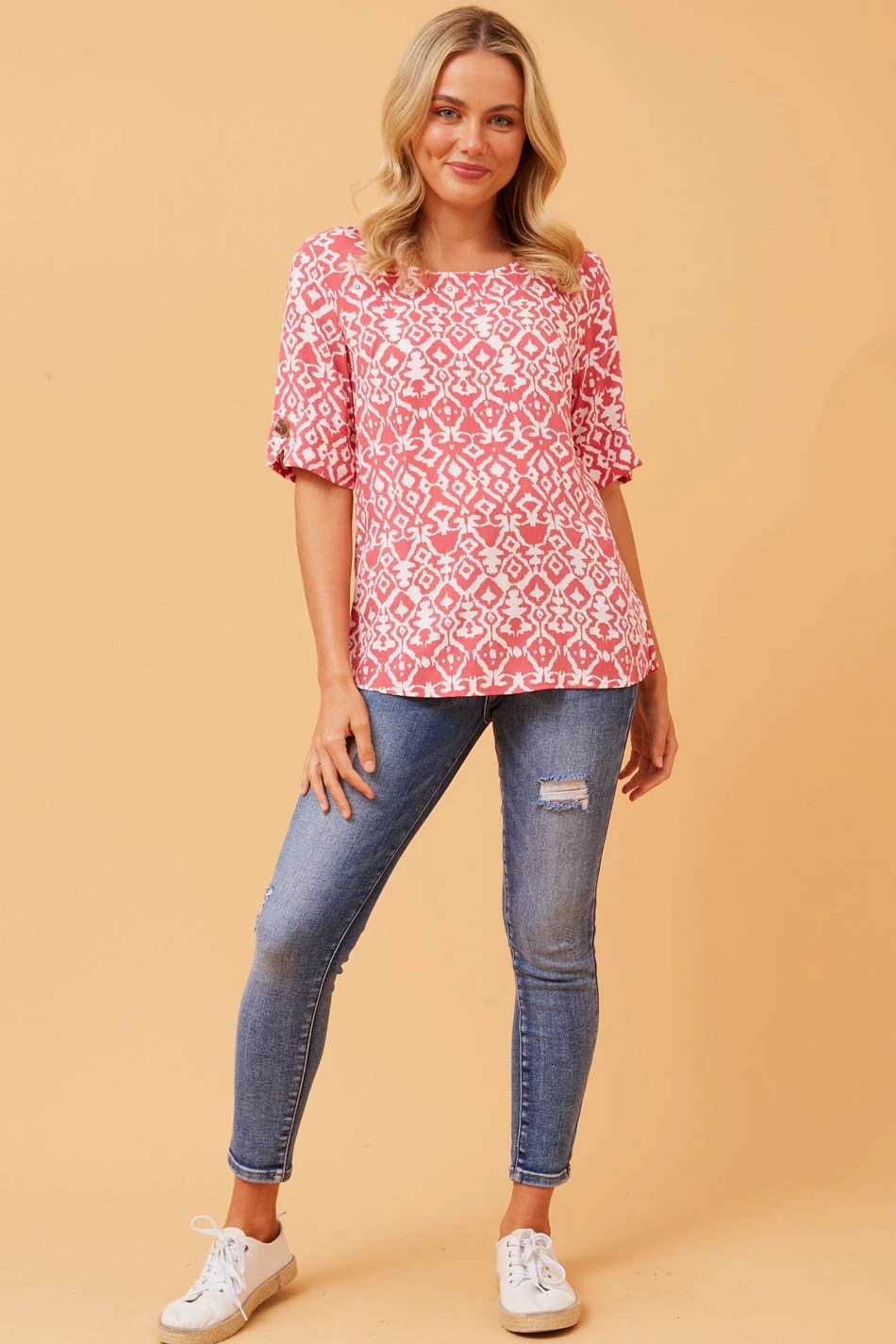 GAELIN ABSTRACT BOHO TOP 4 GAELIN ABSTRACT BOHO TOP - Image 4