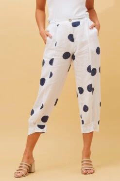 ELISSA LINEN CROP PANTS -Female Clothing Store 9df749ab9ffde423ba10754c74aff2e1