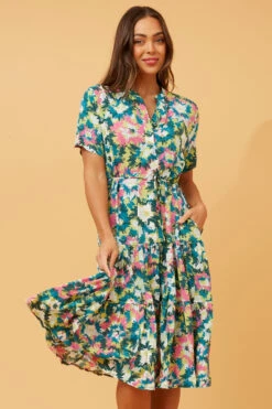 MARIELLA FLORAL MIDI DRESS -Female Clothing Store 9f1f40e905ee96f88221b96fd0c960cd