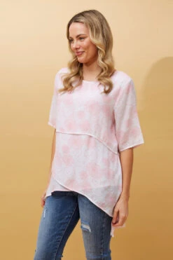 DOUBLE LAYER ASYMMETRICAL HEM TOP -Female Clothing Store a1184b6a5941bdedf198b8078b4299f1