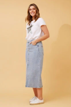 NAT DENIM MIDI SKIRT -Female Clothing Store a216c851bab99b47bbecb4fb188b9308