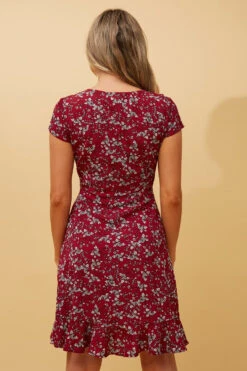 FRIDA FLORAL MOCK WRAP DRESS -Female Clothing Store a3836e16ddd56364ca0c2ad8c3ed5660