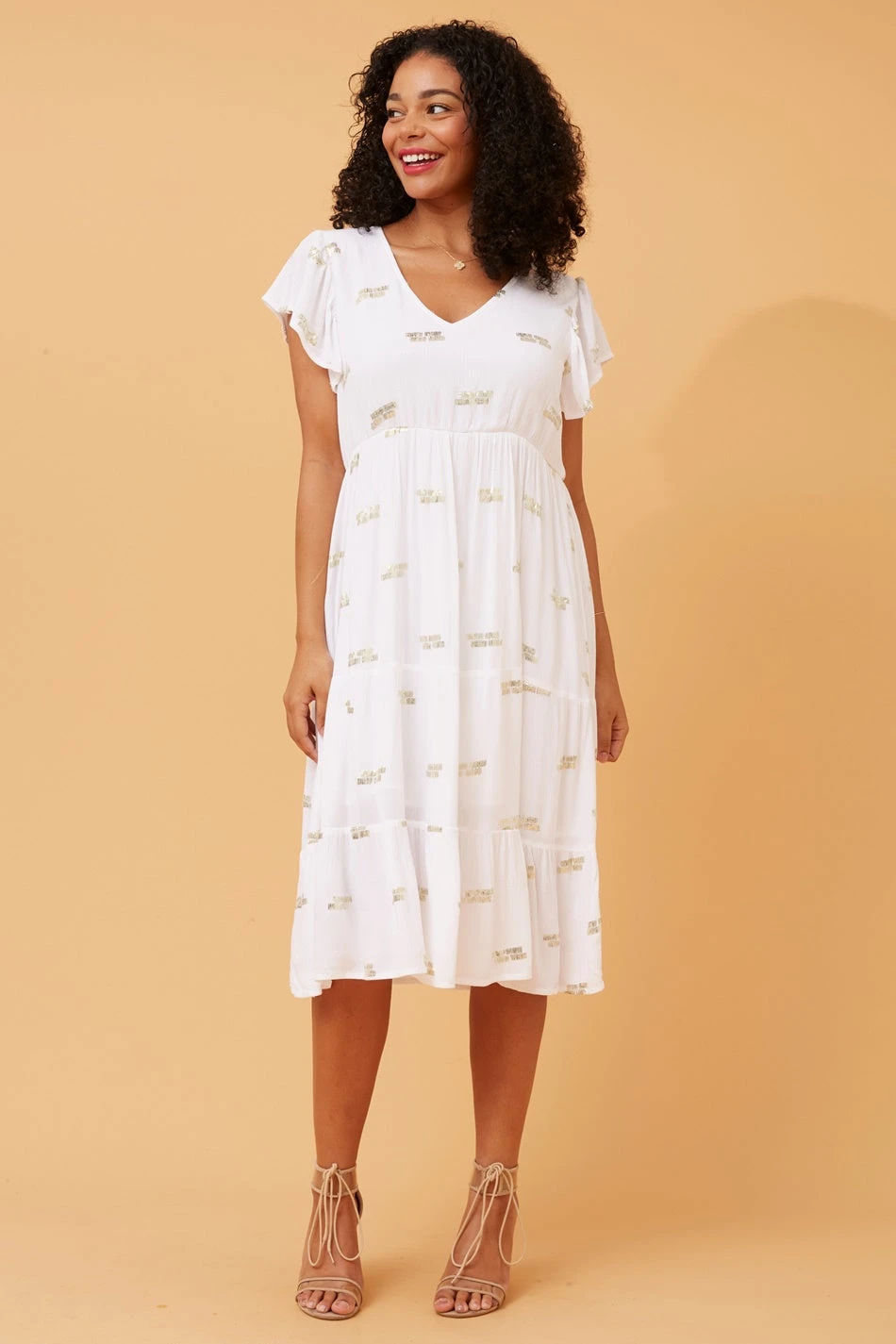 RANI SEQUIN DETAIL TIERED DRESS 10 RANI SEQUIN DETAIL TIERED DRESS - Image 10