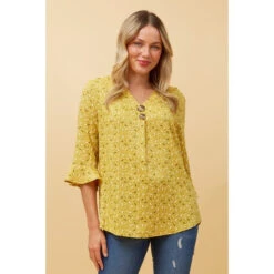 RUE DITSY FLORAL BUTTON DETAIL TOP -Female Clothing Store a4211fb3f0afb7e033abc709dc1192bd