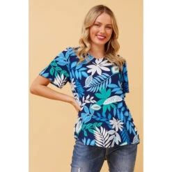 SONIA LEAF PRINT TOP -Female Clothing Store a4b66f83a11647c456c5b261fba6eb4b