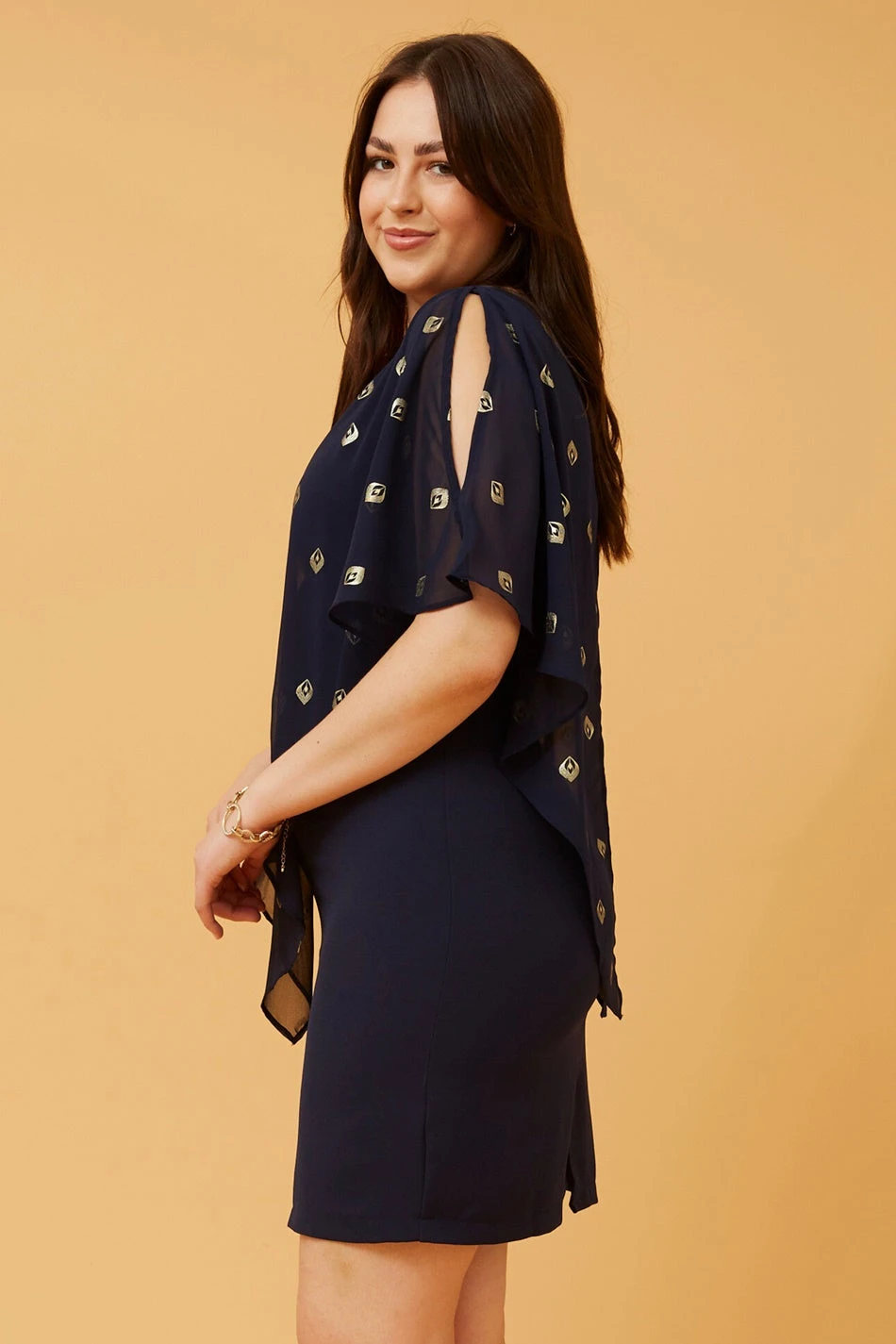 KYLIE COLD SHOULDER GLITTER DRESS 6 KYLIE COLD SHOULDER GLITTER DRESS - Image 6