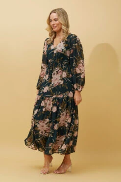 CRYSTELLE FLORAL MAXI DRESS -Female Clothing Store a669c1cc1688bd9611a1f708f1fcacd4