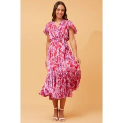DAWN FLORAL MIDI DRESS -Female Clothing Store a807d311ebc636bea1d0b8f568065d58