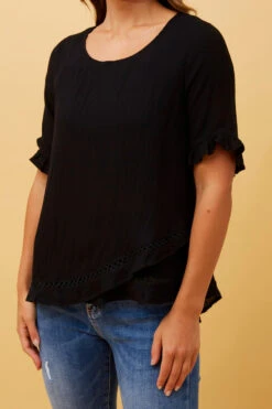 JAYDON LACE TRIM TOP -Female Clothing Store aa72532f6e77d4e16a81e5bce3b75c58