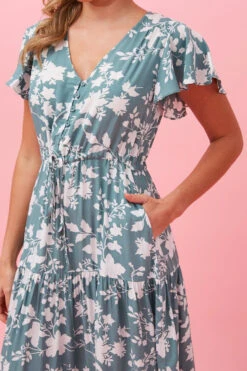 LISDON FLORAL TIERED MIDI DRESS -Female Clothing Store acab59d1f103dc34d1c527e4ec4e0603