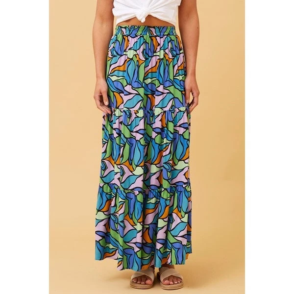 DORIAN ABSTRACT PRINT MAXI SKIRT 7 DORIAN ABSTRACT PRINT MAXI SKIRT - Image 7