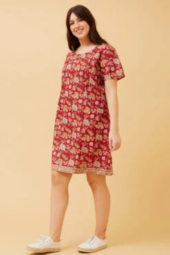 BELITA FLORAL SHIFT DRESS -Female Clothing Store ad2a19762c1f86c548538ba843f49432