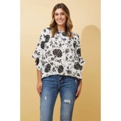 FOREVER NEW FLORAL FLUTE SLEEVE BLOUSE -Female Clothing Store ae044d2f99dca91e02326592cff6fcfd