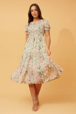 MERRY PUFF SLEEVE FLORAL DRESS -Female Clothing Store b119a96fd1b6c3a7c190f48f3314e7d2