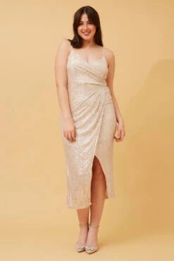 LEXIS SEQUIN MIDI DRESS -Female Clothing Store b2f289ddb54aefdf08e443fbb8a8c057