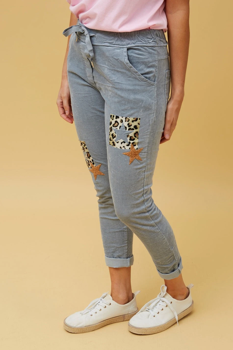 CARRISA PATCHWORK PRINT JOGGER PANTS - Image 20