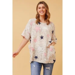 FIORENZA STAR PRINT TOP -Female Clothing Store b3f282849a702e327f5b52e8f787396d