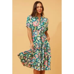 MARIELLA FLORAL MIDI DRESS -Female Clothing Store b48ed959eb9bc94c70b788f3aec45e74