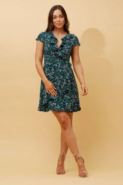 FRIDA FLORAL MOCK WRAP DRESS -Female Clothing Store b551fe6c6045539e735a10986162c5a2
