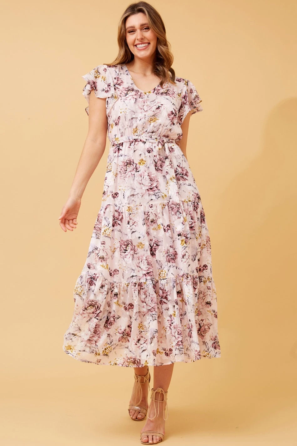 YASMIN FLORAL TIERED MAXI DRESS 3 YASMIN FLORAL TIERED MAXI DRESS - Image 3
