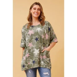 FIORENZA STAR PRINT TOP -Female Clothing Store b79d35caee820d1a835539f2d66e496d