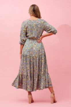 FLORAL TIERED MAXI DRESS -Female Clothing Store b95592c713290fbf7aecb24019c1c037