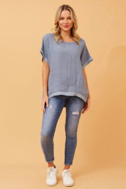 SOULA SEQUIN LINEN TOP 23 SOULA SEQUIN LINEN TOP -Female Clothing Store bb982318be1fe261077e466fddb7e1b0
