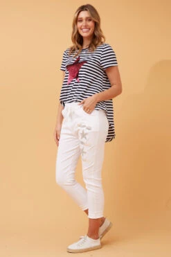 JANJA SEQUIN STAR PRINT JOGGERS -Female Clothing Store bd2a151c214dc74abd1dc47e20bcc1ec