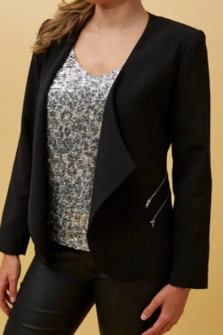 CYNTHIA WATERFALL COLLAR BLAZER JACKET 12 CYNTHIA WATERFALL COLLAR BLAZER JACKET -Female Clothing Store bffca4caac9ad94d3adf945986445baa