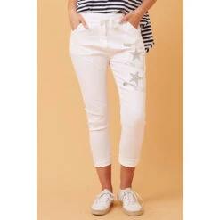 JANJA SEQUIN STAR PRINT JOGGERS -Female Clothing Store c027ef356546d8090ef85c29ba8c6892