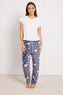 CAT PRINT PLUSH PYJAMA PANTS -Female Clothing Store c12756fea0f185edeb2ba73135a5a0e1