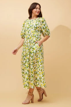 DOROTHY LEMON PRINT LINEN DRESS 13 DOROTHY LEMON PRINT LINEN DRESS -Female Clothing Store c1e6572be999a9c11f26f73f0cc48cd9
