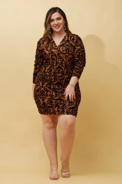 NITU FLOCKING BODYCON DRESS -Female Clothing Store c5c870f7dc08a162acc4b04366445520