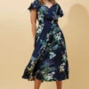 FLORIDA FLORAL MIDI DRESS