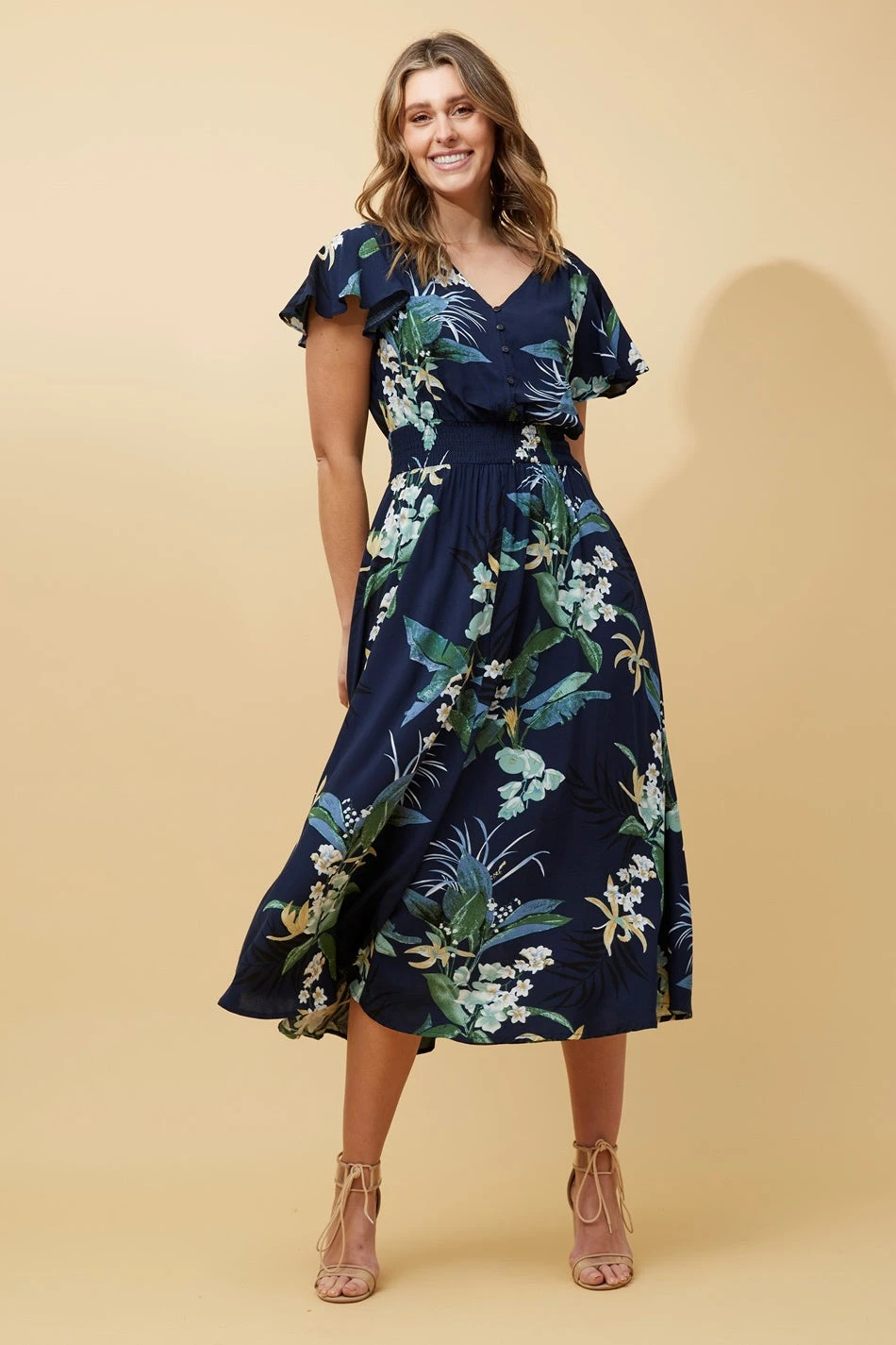 FLORIDA FLORAL MIDI DRESS 1 FLORIDA FLORAL MIDI DRESS