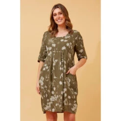 PISA LINEN FLORAL SHORT DRESS -Female Clothing Store c6d9a37274d650985ee7600456d2532f