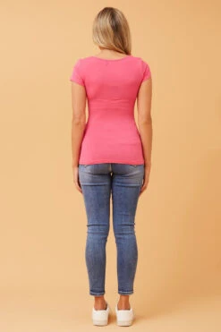 BASIC SHORT CAP SLEEVE TOP -Female Clothing Store c729314577770c773eaebc7628a8c42e