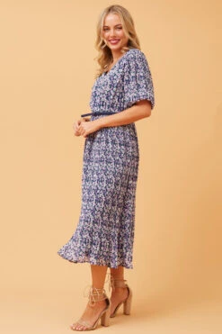 EDINA PLEATED FLORAL MIDI DRESS -Female Clothing Store c793a13c40c1ebd7fc6f779070d4e7fc