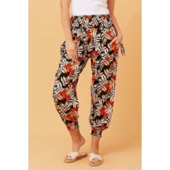 LEAF PRINT BOHO HAREM PANTS -Female Clothing Store c83b3bc062e1fb1cb9ea6ee69244cd88
