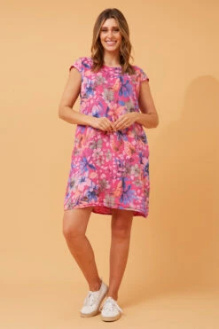SISLEY FLORAL LINEN SHIFT DRESS 22 SISLEY FLORAL LINEN SHIFT DRESS -Female Clothing Store ca6cf4ebf7b17f9434ff8653921861b3