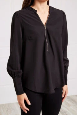Stella LONG SLEEVE ZIP FRONT TOP -Female Clothing Store cab4fe33c45e7839124535cd97cde75e